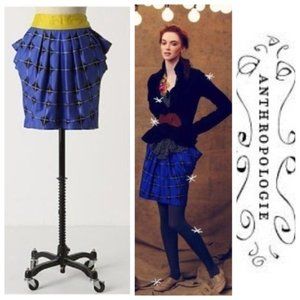 Anthropologie Odille Blue Fargyle skirt, size 4